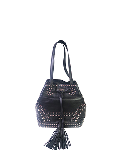Studded Bucket Bag, front view